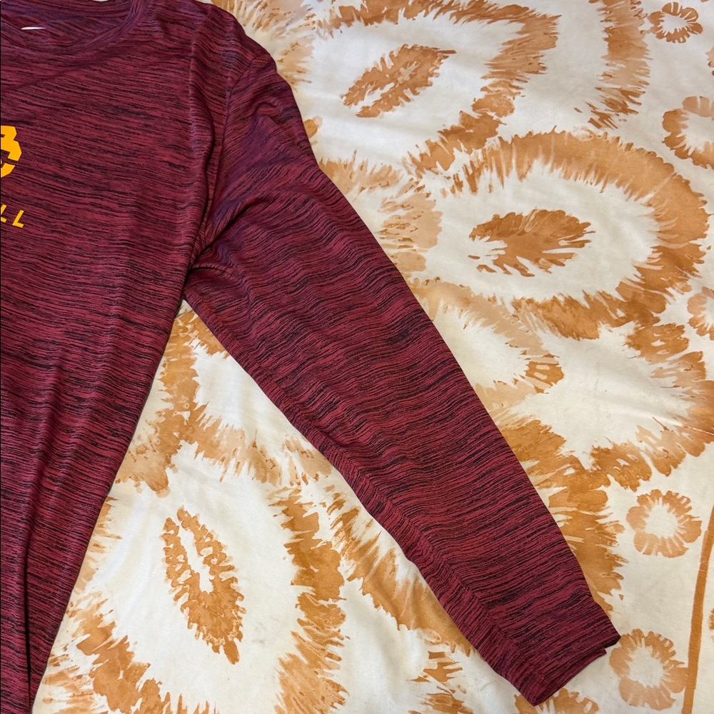 Nike Men's Maroon and Gold Baseball Long Sleeve Tee - Picture 2 of 5